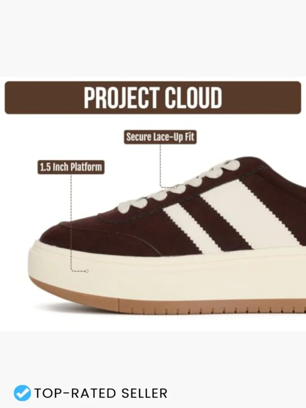 Platform Sneakers Lace-Up Casual Everyday Shoes Cushioned Comfortable